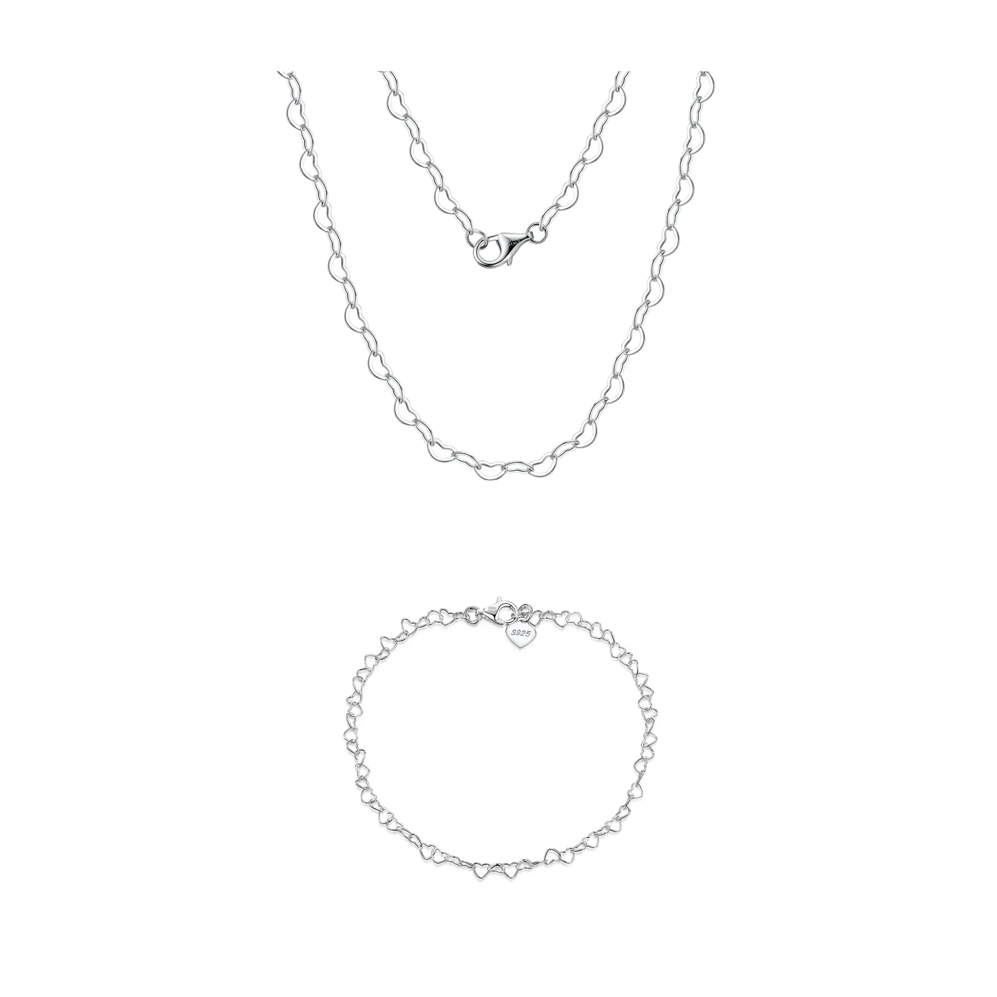 Seturi Bijuterii - Set Colier și Brățară de Picior Silver Heart