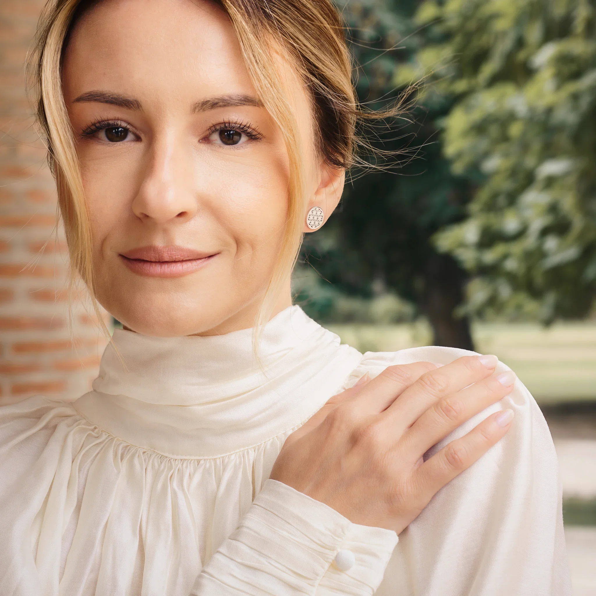 Colecții - Set Colier și Cercei din argint cu perle naturale de cultură mici Structură Argintiu