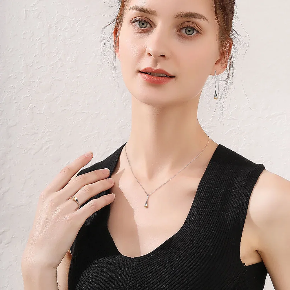 Seturi Bijuterii - Set Colier și Cercei din Argint Eclipse Elegance