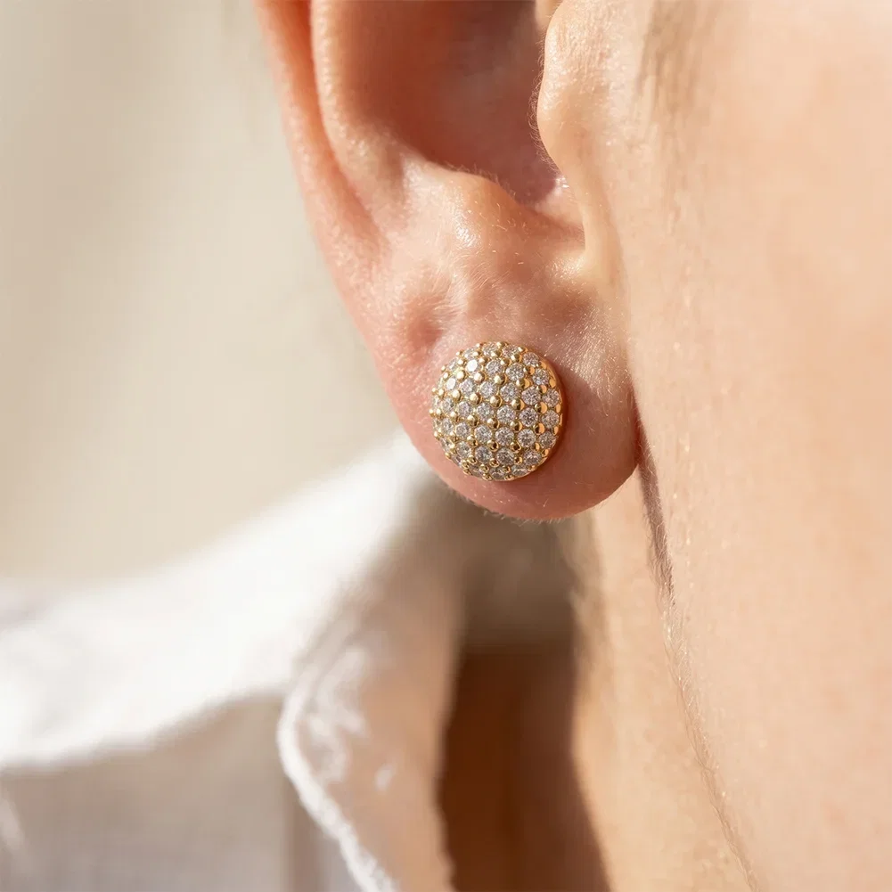 Seturi bijuterii statement - Set Colier și Cercei Statement Sparkle Auriu