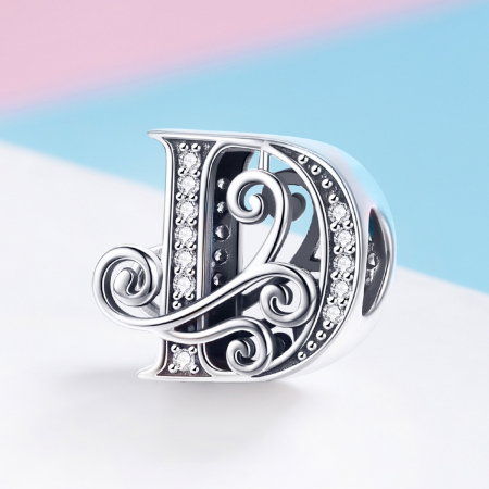 Talismane din argint - Talisman din argint Fairytale Litera D
