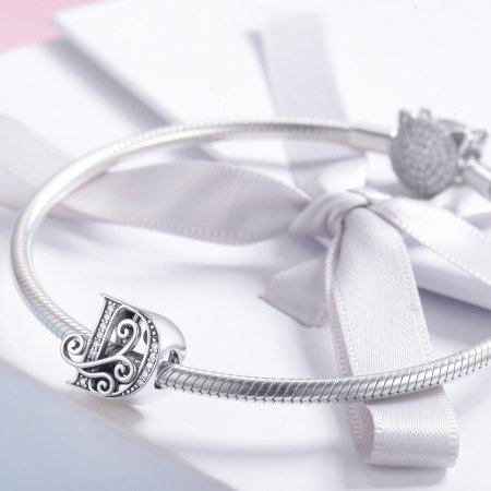 Talismane din argint - Talisman din argint Fairytale Litera D