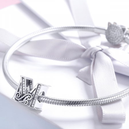 Talismane - Talisman din argint Fairytale Litera M