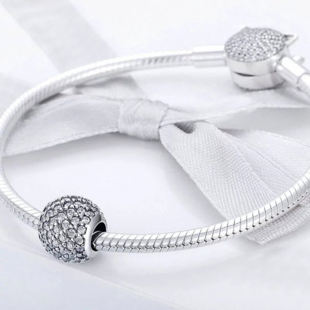 Talismane - Talisman din argint Pave Globe