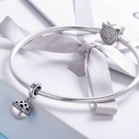 Talismane - Talisman din argint Pink Heart Box