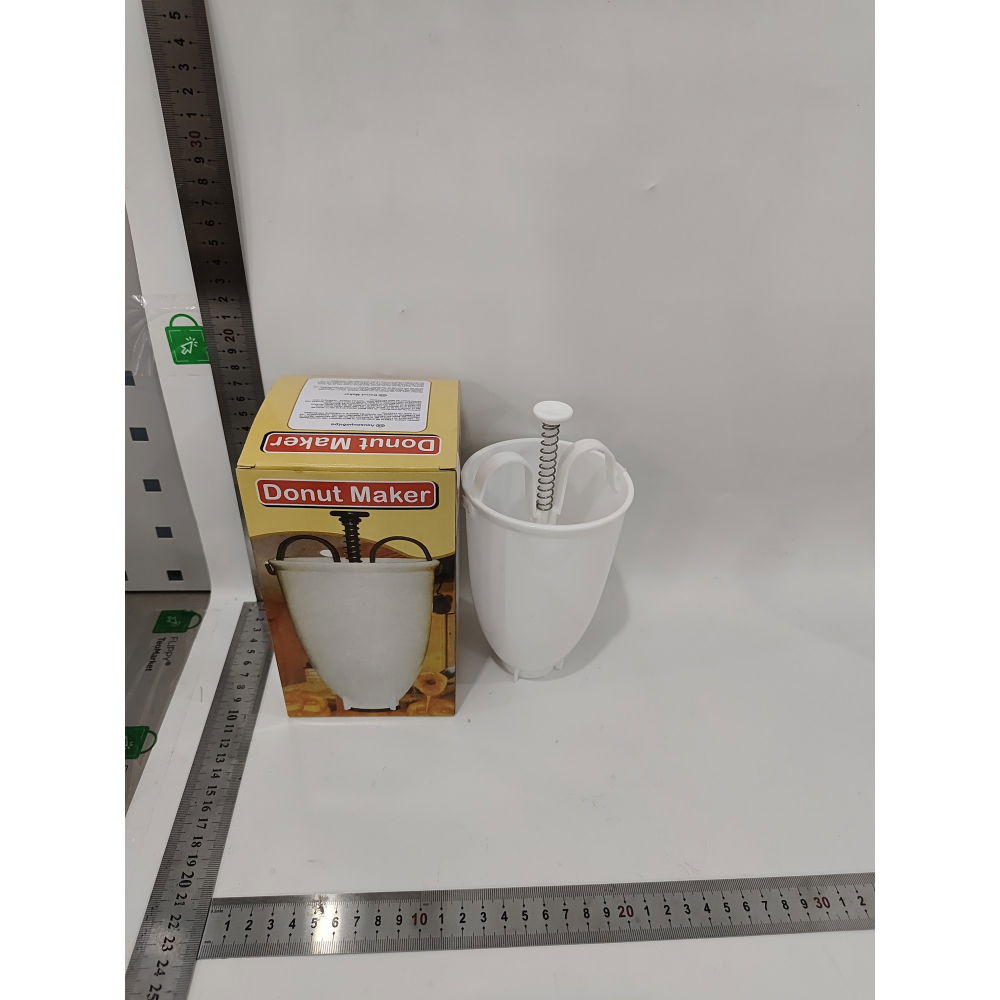 Accesoriu de bucatarie pentru gogosi, dozator pentru aluat, dispozitiv manual, forma de gogosi, pentru gatit, 18x10x10 cm, alb [2]