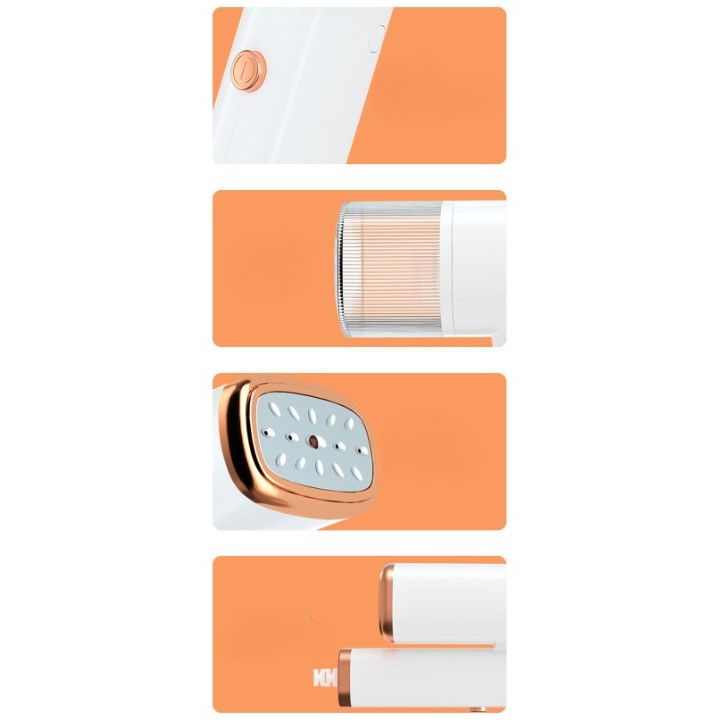 Aparat de calcat vertical portabil cu abur, putere 1000w, rezervor de 100 ml, priza, functie anti calcar si auto curatare, pliabil, 15x17x7.5 cm, alb [3]