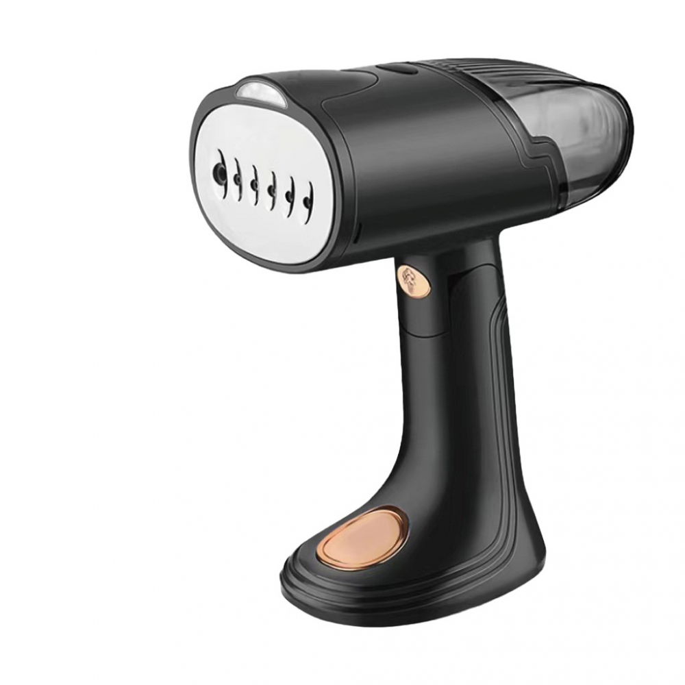 Aparat de calcat vertical portabil cu abur, putere 1500w, rezervor detasabil de 138ml, priza, functie anti calcar si auto curatare, pliabil, cu perie, 20x10.5x8 cm, negru [1]