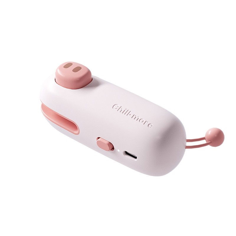 Aparat de sigilat ambalaje, incarcare usb tip c, 400 mah, 10.2 x 3.7 x 4.3 cm, model porc, roz [6]