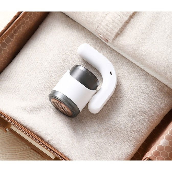 Aparat pentru curatat scame, par si praf, cu led, pentru diferite tipuri de material, cu lame din otel inoxidabil, compartiment de depozitare, maner reglabil, 11x10.5x8.7 cm, alb [6]