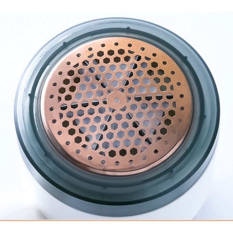 Aparat pentru curatat scame, par si praf, cu led, pentru diferite tipuri de material, cu lame din otel inoxidabil, compartiment de depozitare, maner reglabil, 11x10.5x8.7 cm, alb [12]