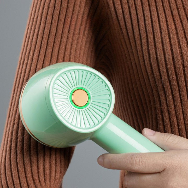 Aparat pentru curatat scame, par si praf, pentru diferite tipuri de material, cu lame din otel inoxidabil, incarcare prin usb type-c, cu perie de curatare, cablu usb si stick cu lipici incluse, verde, 220 x 86 mm [5]