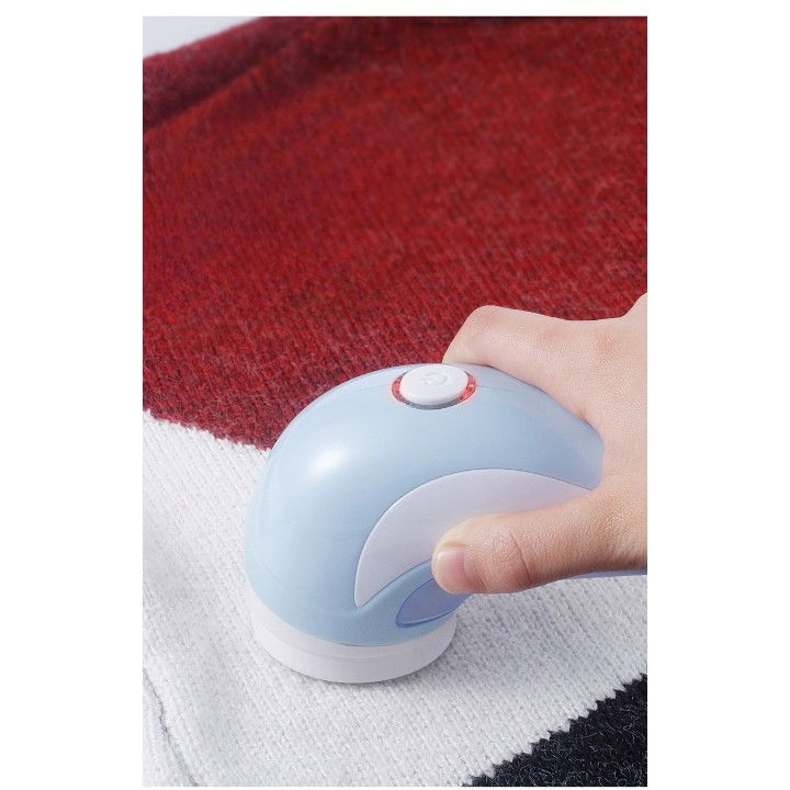 Aparat pentru curatat scame, par si praf, pentru diferite tipuri de material, cu lame din otel inoxidabil, incarcare prin usb type-c, cu perie de curatare si cablu usb incluse, 13.5x9 cm, albastru [3]