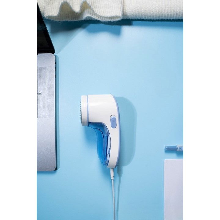 Aparat pentru curatat scame, par si praf, pentru diferite tipuri de material, cu lame din otel inoxidabil, incarcare prin usb type-c, cu perie de curatare si cablu usb incluse, albastru, 15 x 7 cm [3]