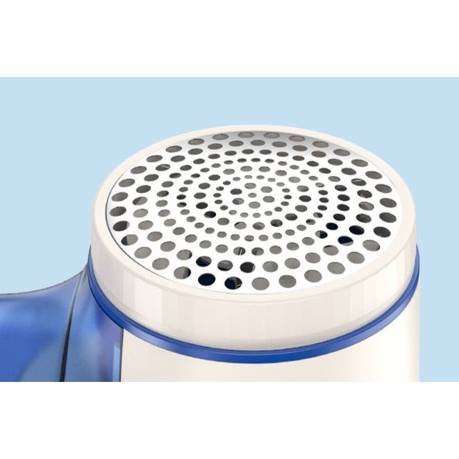 Aparat pentru curatat scame, par si praf, pentru diferite tipuri de material, cu lame din otel inoxidabil, incarcare prin usb type-c, cu perie de curatare si cablu usb incluse, albastru, 15 x 7 cm [7]