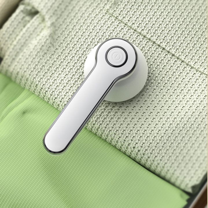 Aparat pentru curatat scame, par si praf, pentru diferite tipuri de material, cu lame din otel inoxidabil, incarcare prin usb type-c, cu perie de curatare si cablu usb incluse, alb, 20 x 8.8 x 8.5 cm [15]