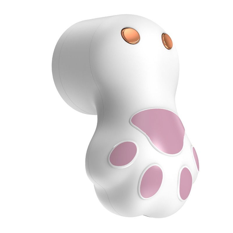 Aparat pentru curatat scame, par si praf, pentru diferite tipuri de material, incarcare usb type-c, model labuta de pisica, 14x7x7.5 cm, alb-roz [1]