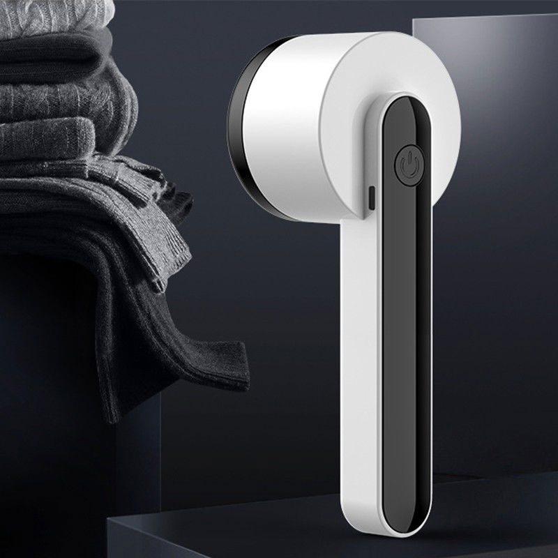 Aparat pentru curatat scame, par si praf, trimmer pentru diferite tipuri de material, cu lame din otel inoxidabil, maner ergonomic, incarcare prin usb, alb [2]