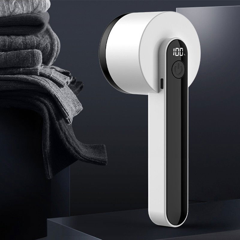 Aparat pentru curatat scame, par si praf, trimmer pentru diferite tipuri de material, cu lame din otel inoxidabil, maner ergonomic, incarcare prin usb, alb [3]