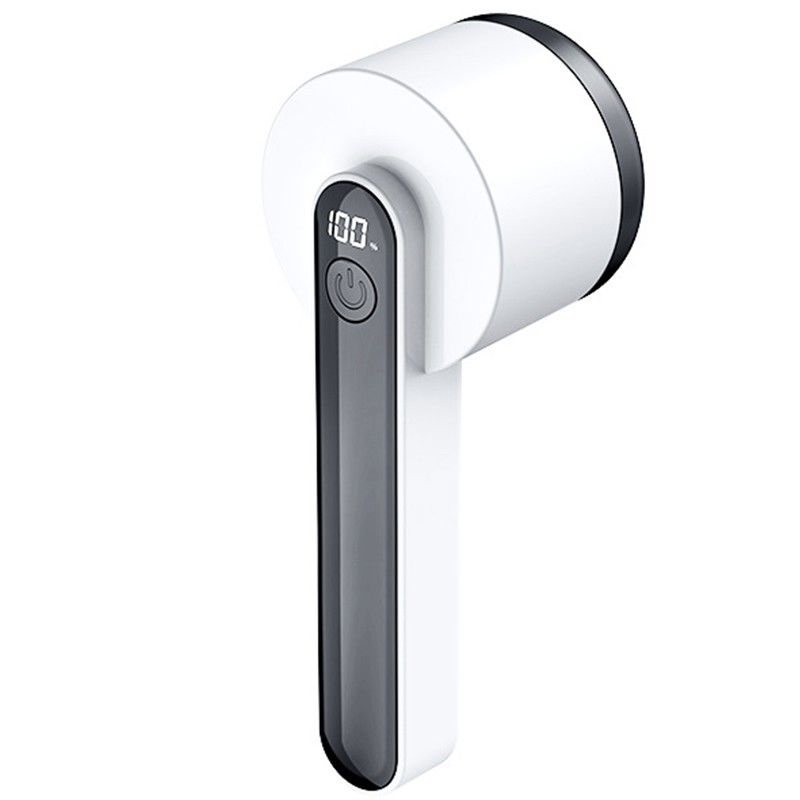 Aparat pentru curatat scame, par si praf, trimmer pentru diferite tipuri de material, cu lame din otel inoxidabil, maner ergonomic, incarcare prin usb, alb [1]