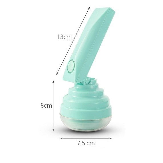 Aparat pentru curatat scame, par si praf, trimmer pentru diferite tipuri de material, cu lame din otel inoxidabil, maner flexibil, incarcare prin usb, 13x8 cm, verde [6]
