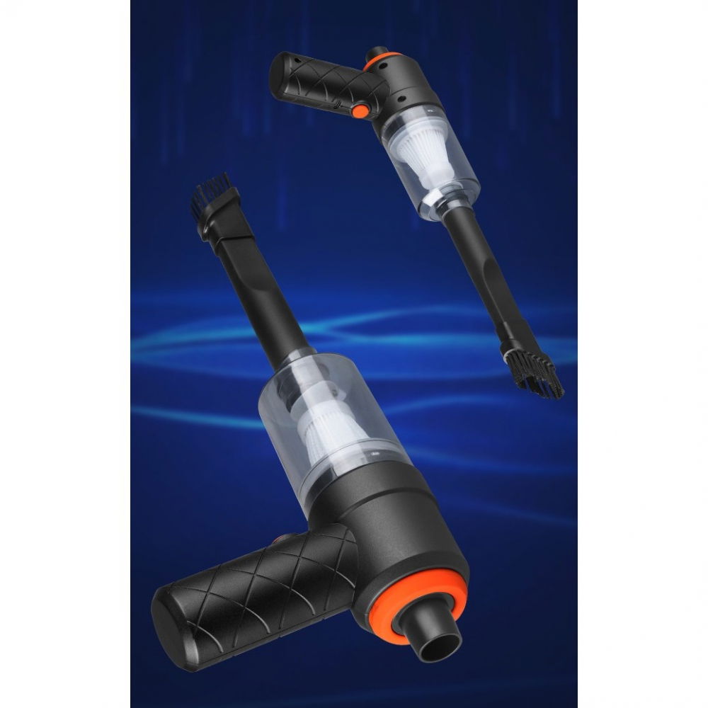 Aspirator portabil fara fir, tip pistol 2 in 1, suflare si aspirare, incarcare usb, pentru casa si masina, autonomie 30 min, negru [3]