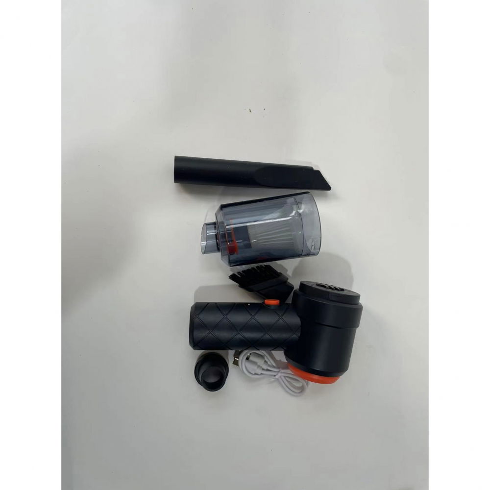 Aspirator portabil fara fir, tip pistol 2 in 1, suflare si aspirare, incarcare usb, pentru casa si masina, autonomie 30 min, negru [10]