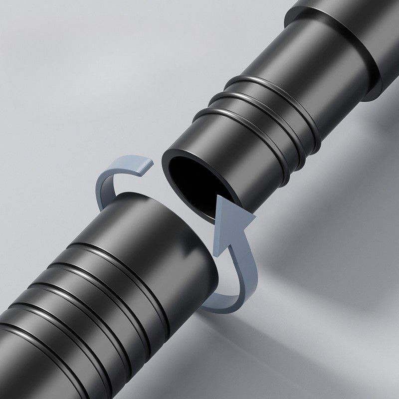 Bara telescopica multifunctionala, din otel inoxidabil si abs, utilizare universala, extensie 220 - 240 cm, fara perforare perete, negru [6]