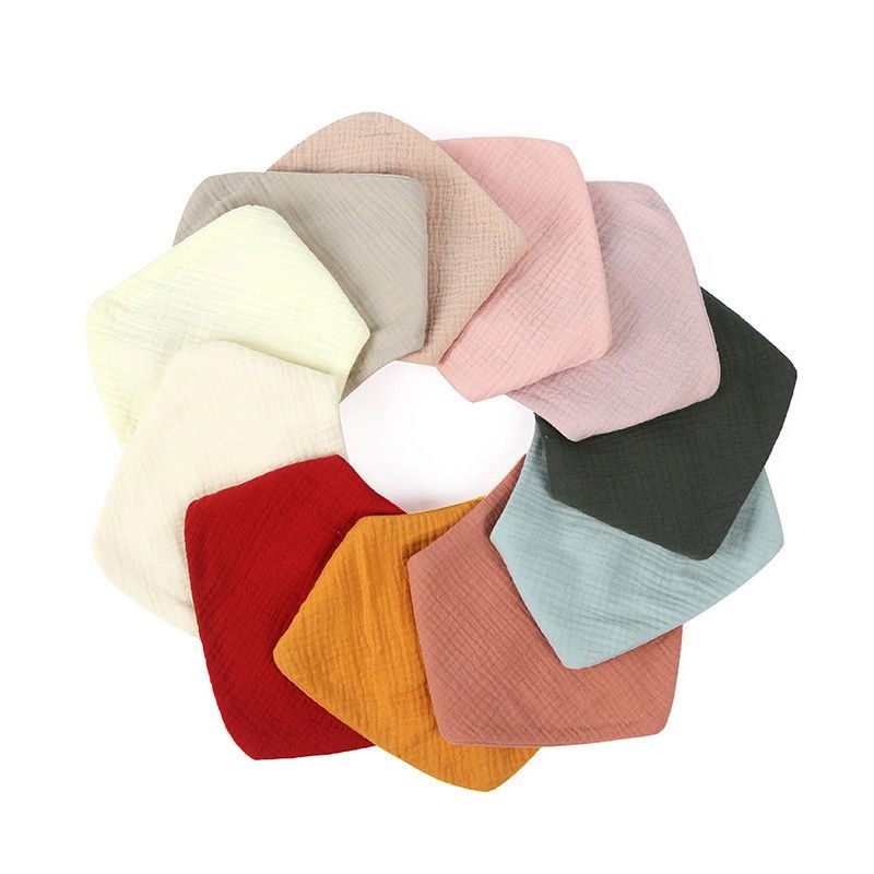 Baveta triunghiulara, din bumbac, pentru copii 0-12 luni, 33x32 cm, rezistenta la apa, alb [4]