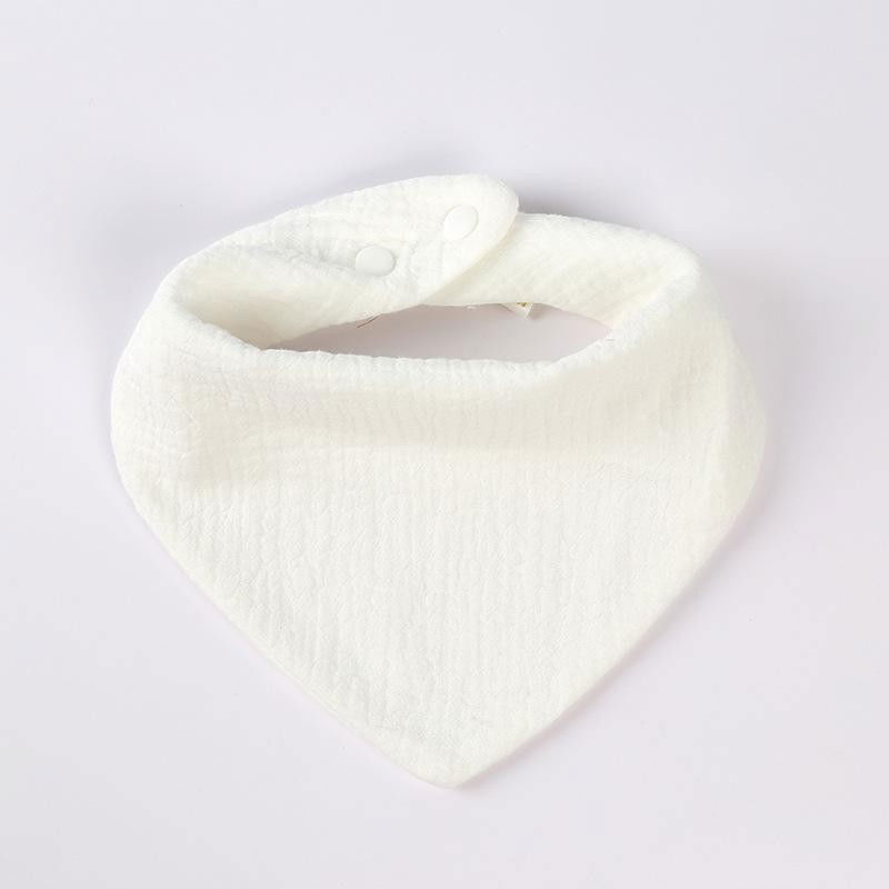 Baveta triunghiulara, din bumbac, pentru copii 0-12 luni, 33x32 cm, rezistenta la apa, alb [3]