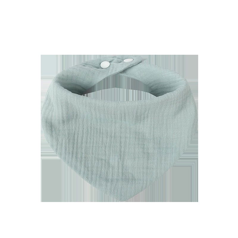 Baveta triunghiulara, din bumbac, pentru copii 0-12 luni, 33x32 cm, rezistenta la apa, albastru [5]