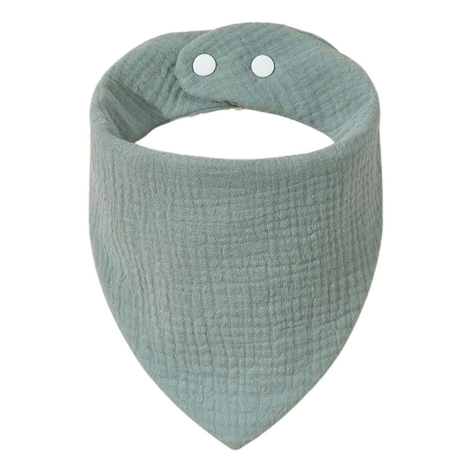 Baveta triunghiulara, din bumbac, pentru copii 0-12 luni, 33x32 cm, rezistenta la apa, albastru [3]