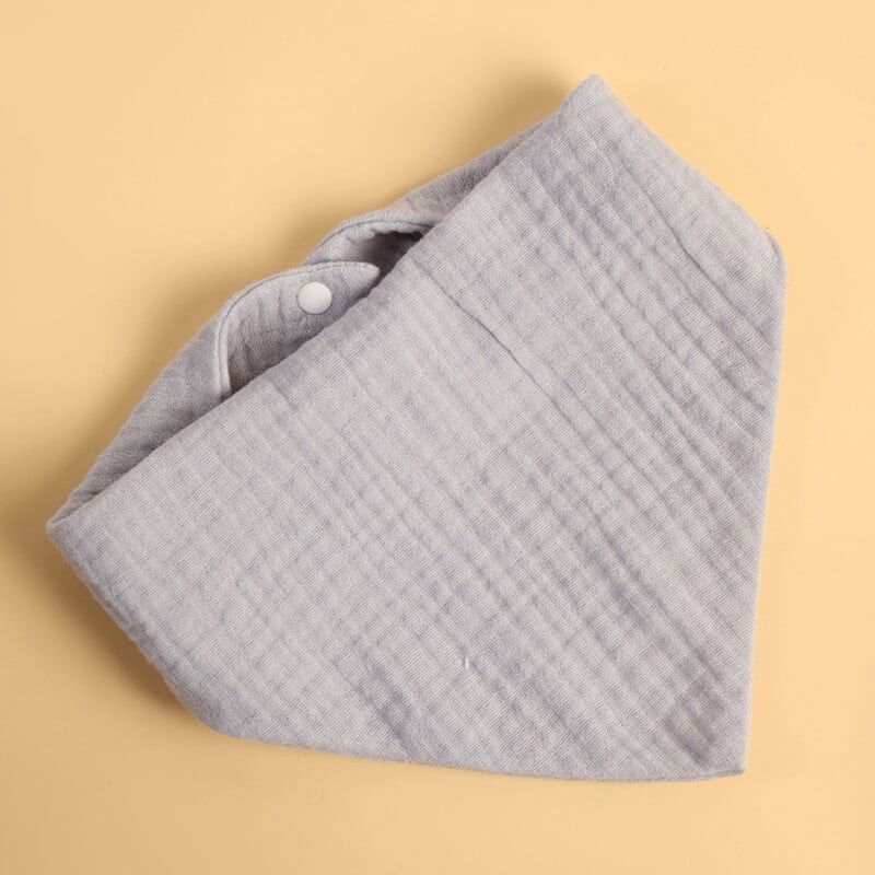 Baveta triunghiulara, din bumbac, pentru copii 0-12 luni, 33x32 cm, rezistenta la apa, albastru [4]