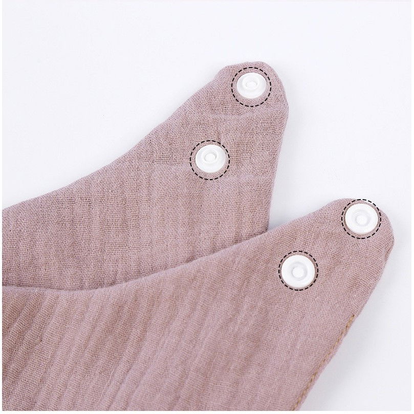 Baveta triunghiulara, din bumbac, pentru copii 0-12 luni, 33x32 cm, rezistenta la apa, crem [5]