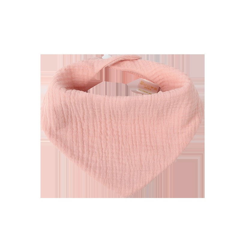 Baveta triunghiulara, din bumbac, pentru copii 0-12 luni, 33x32 cm, rezistenta la apa, roz [5]