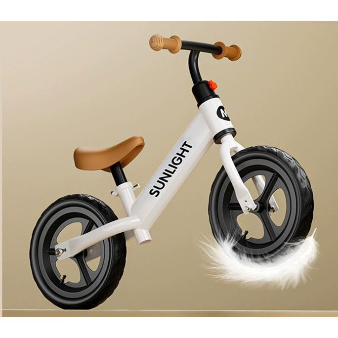 Bicicleta de echilibru, pentru copii, fara pedale, cu doua roti, 2-6 ani, inaltime reglabila, 82 x 55 x 45 cm, alb [7]