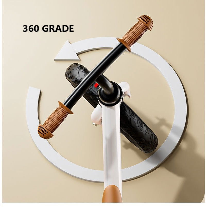 Bicicleta de echilibru, pentru copii, fara pedale, cu doua roti, 2-6 ani, inaltime reglabila, 82 x 55 x 45 cm, alb [4]