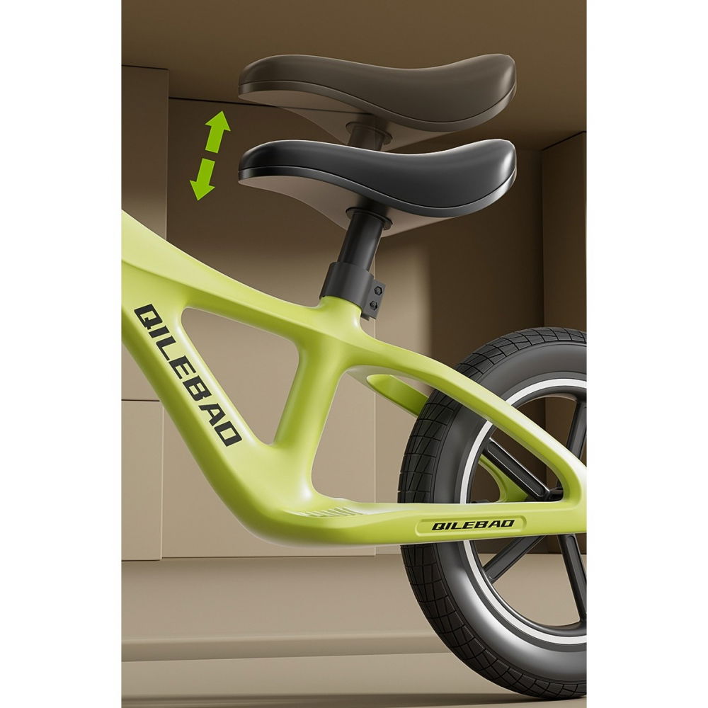 Bicicleta pentru copii, fara pedale, pentru 2-6 ani, 2 roti silentioase, sa reglabila 43 - 58 cm, din plastic si fibra de sticla, 88 x 56 x 43 cm, verde [7]