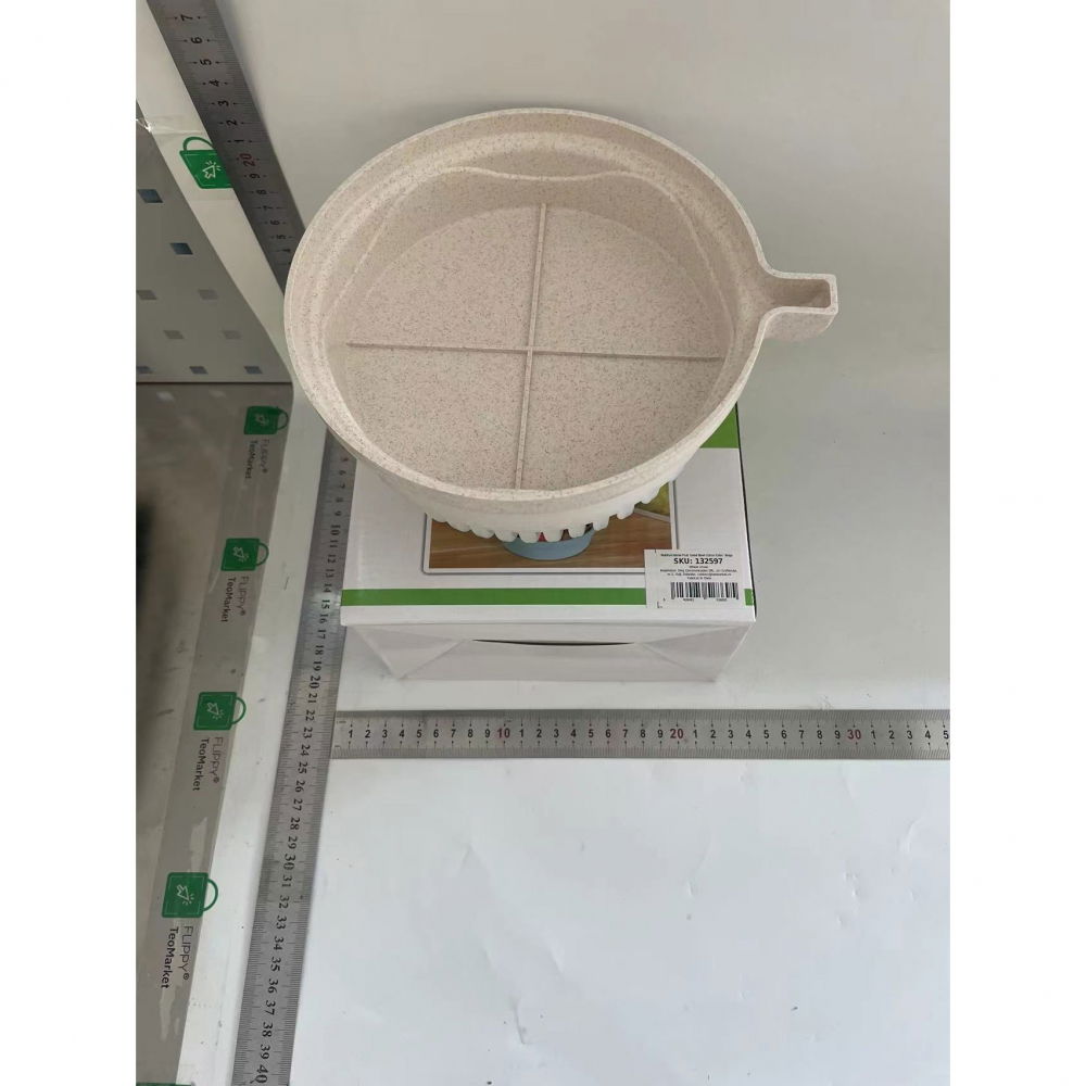 Bol feliator pentru salata, castron multifunctional pentru legume si fructe, pentru spalat si taiat legumele, cu scurgere si tocator, ergonomic, protectie pentru maini, 21x18.5x11.5 cm, alb [2]