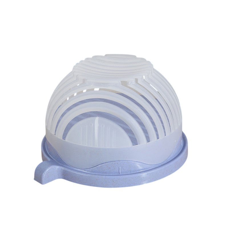 Bol feliator pentru salata, castron multifunctional pentru legume si fructe, pentru spalat si taiat legumele, cu scurgere si tocator, ergonomic, protectie pentru maini, 21x18.5x11.5 cm, mov [1]