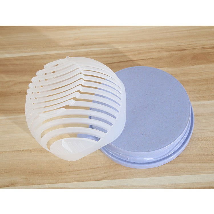 Bol feliator pentru salata, castron multifunctional pentru legume si fructe, pentru spalat si taiat legumele, cu scurgere si tocator, ergonomic, protectie pentru maini, 21x18.5x11.5 cm, mov [4]