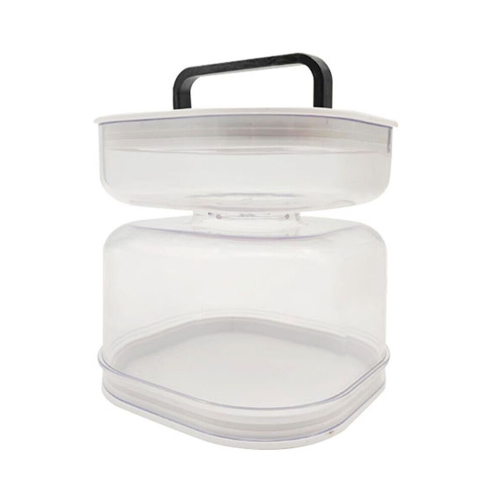 Borcan pentru muraturi, cu separator pentru lichide, ermetic, termorezistent, tip clepsidra, 1400 ml, abs, alb, 13.5x9.5 cm [4]