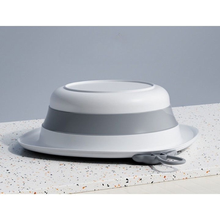 Cada pliabila pentru baie pentru copii, cadita pentru bebelusi, model romb pentru picioare koala, gri, 30x30x3.5 cm, 4l [9]