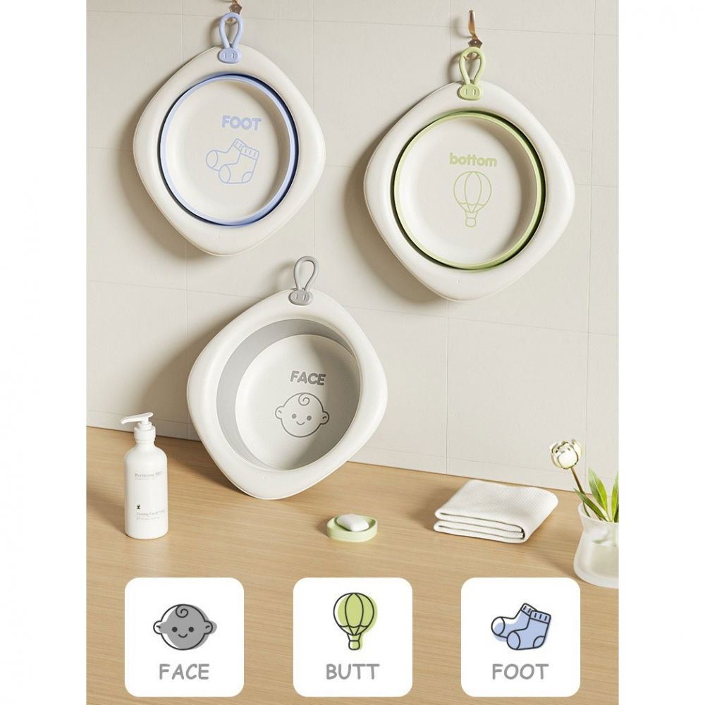 Cada pliabila pentru baie pentru copii, cadita pentru bebelusi, model romb pentru picioare, mov, 31.5x31.5x3.5 cm, 3l [6]