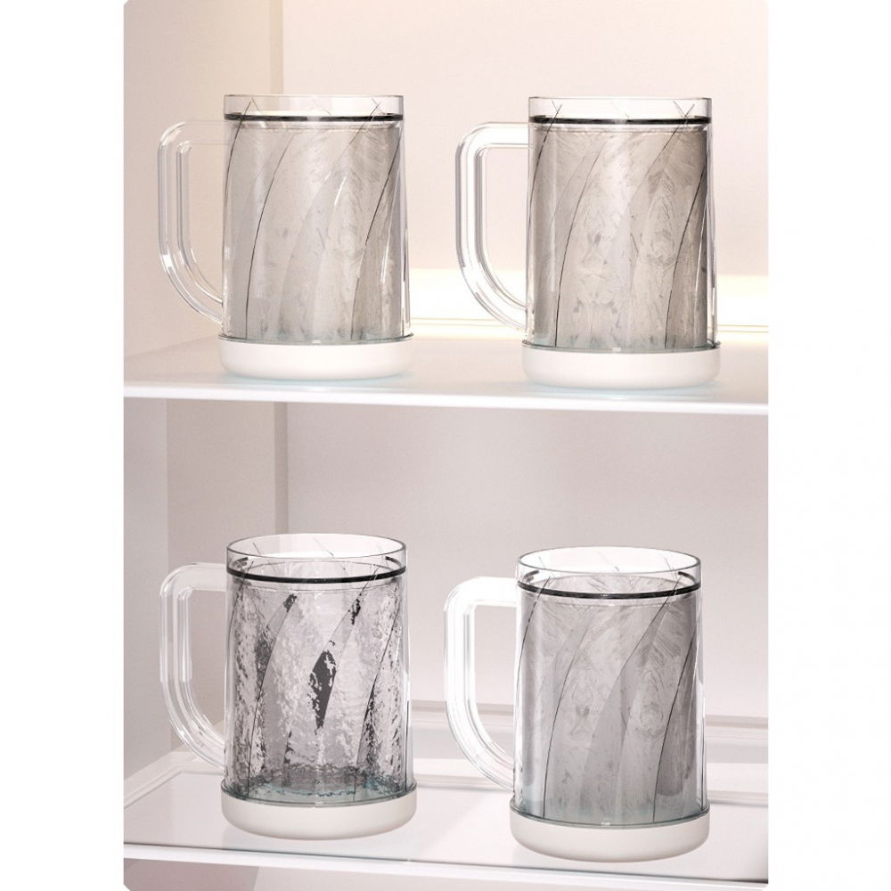 Cana frigorifica cu gheata, 14.2 x 10.4 x 14.7 cm, plastic, 800 ml, transparent [9]