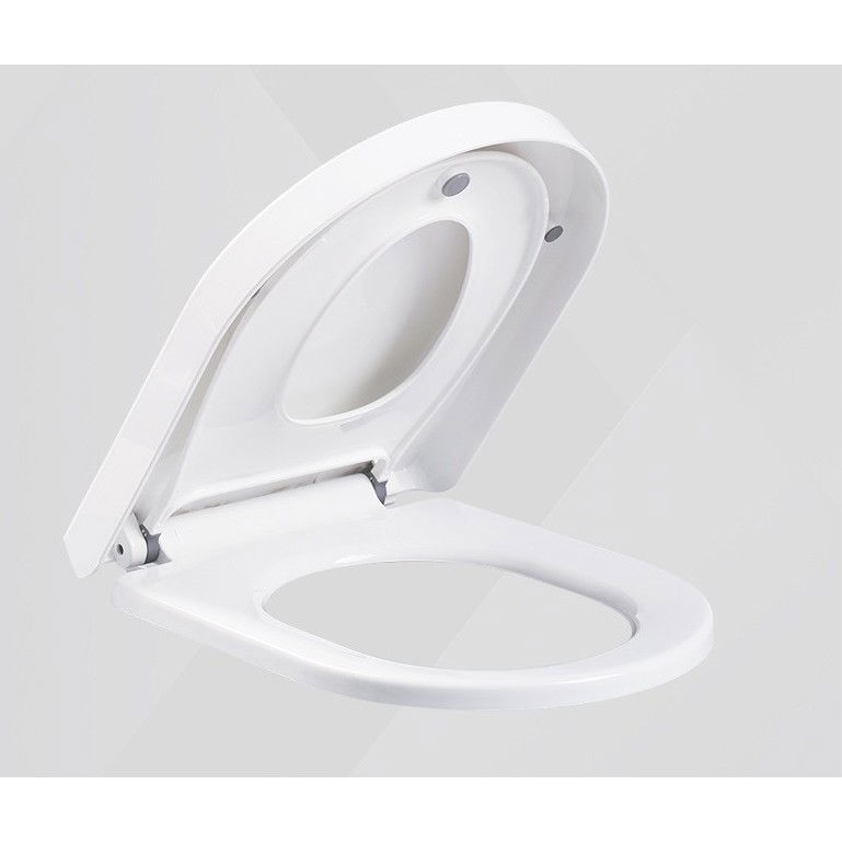 Capac de toaleta cu reductie 2 in 1, pentru copii si adulti, coborare lenta si silentioasa, instalare usoara, din pp5 , in forma de o, alb [4]