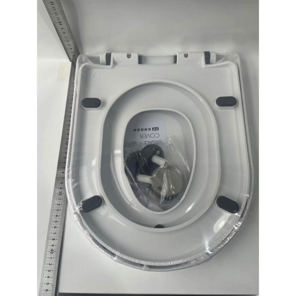 Capac de toaleta cu reductie 2 in 1, pentru copii si adulti, coborare lenta si silentioasa, instalare usoara, din pp5 , in forma de v, alb [6]