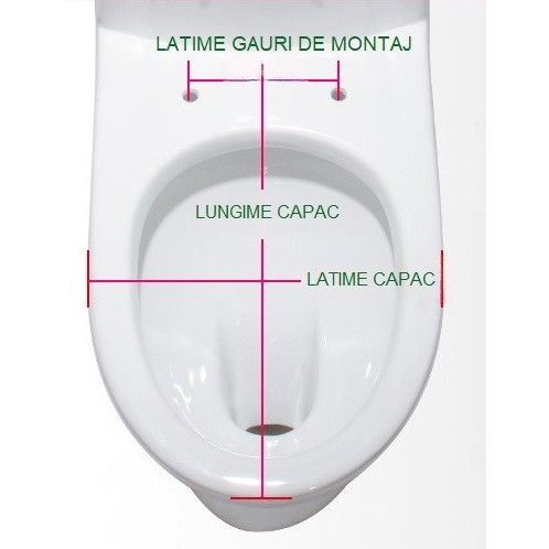 Capac de toaleta cu reductie 3 in 1, pentru copii +3 ani si adulti, coborare lenta si silentioasa, instalare usoara, din pp5 , in forma de v, alb/roz [7]