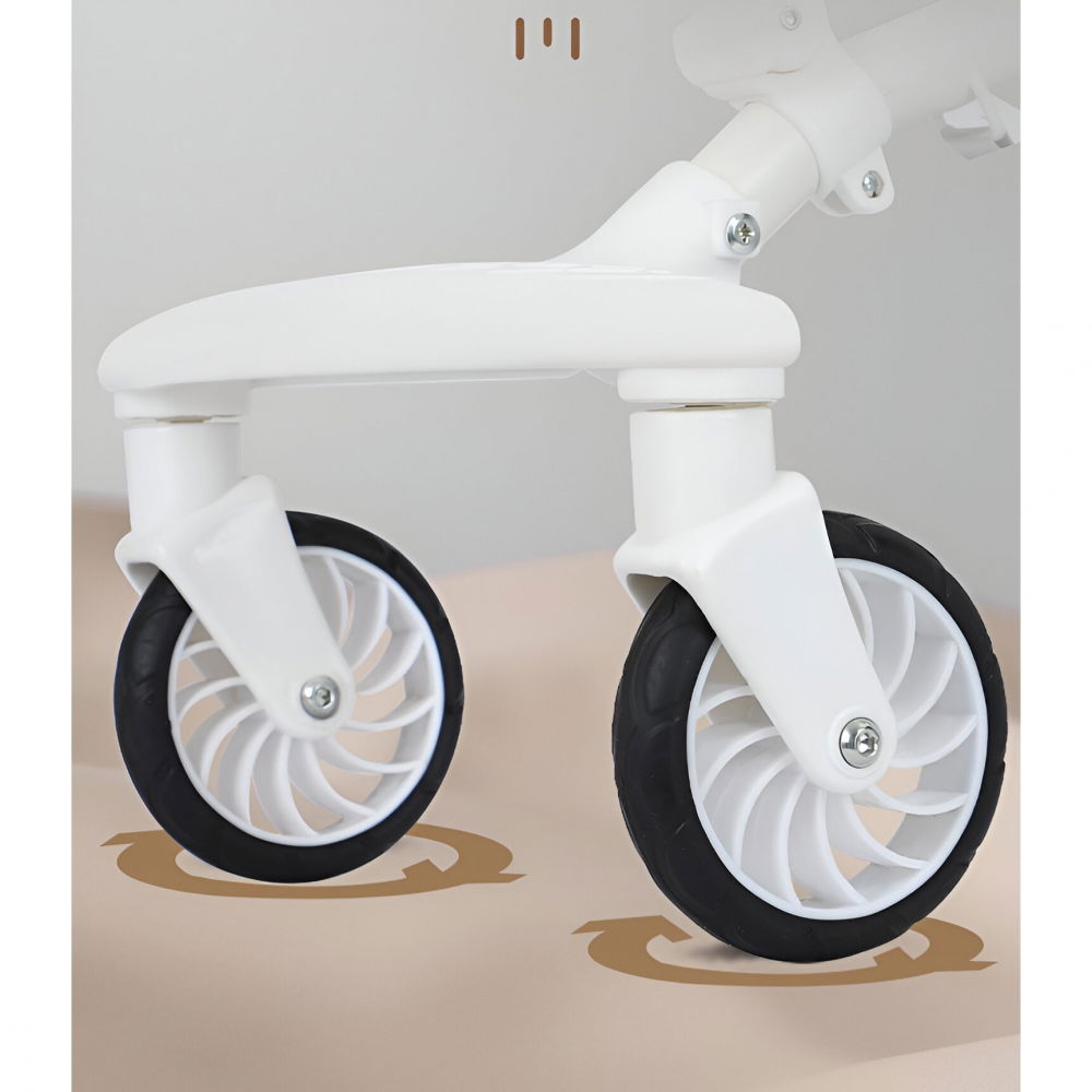 Carucior sport  3in1, 6-36 luni, reversibil, pliabil, tavita pentru masa, pozitie de somn, centura de siguranta, roti 360, suport pahar, copertina pentru soare, 32x63x95cm, crem model jungla [6]