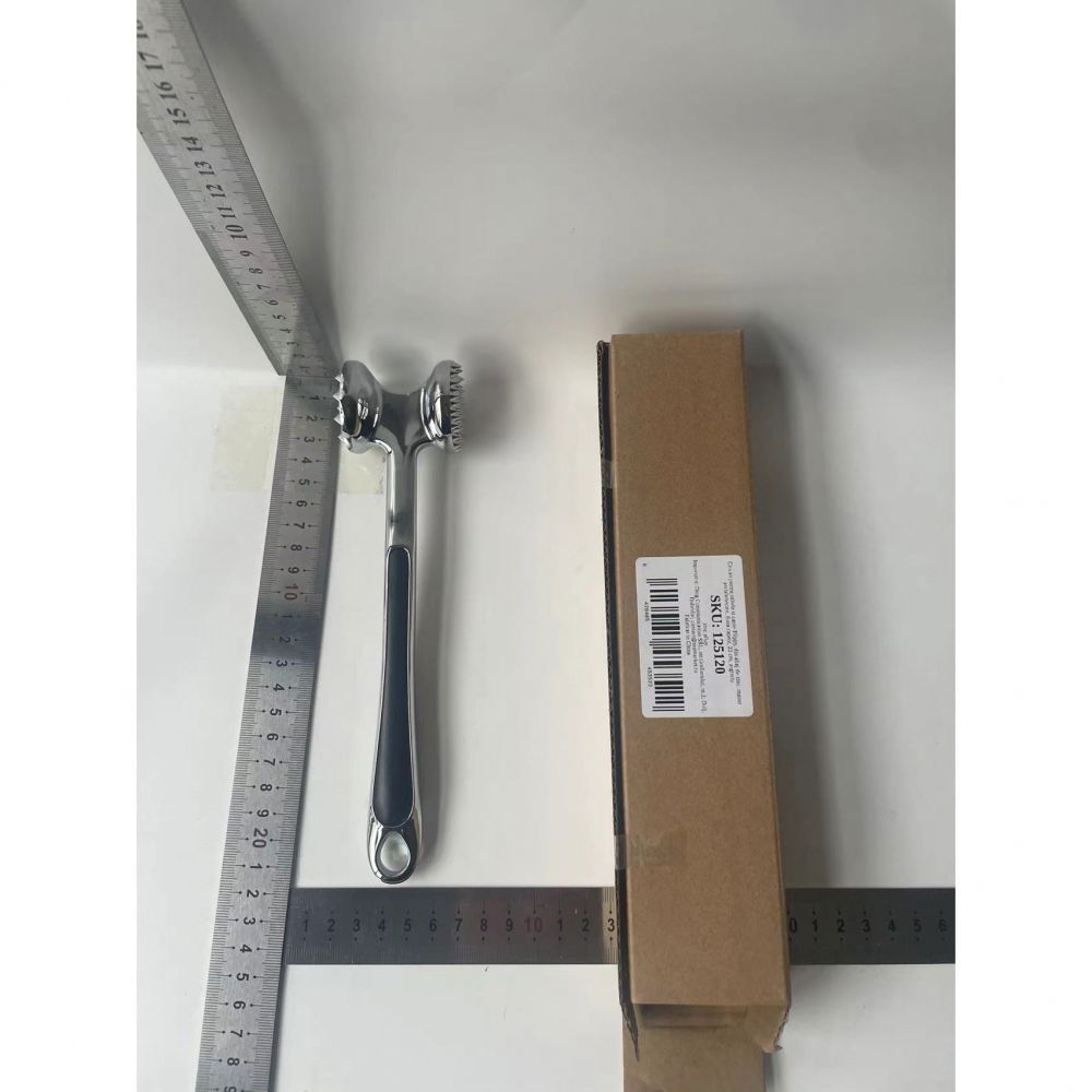 Ciocan pentru snitele si carne  din aliaj de zinc, maner antialunecare, doua capete, 22 cm, argintiu [10]